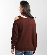 Cut-Out Shoulder Sweater
