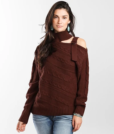 Cut-Out Shoulder Sweater