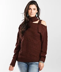 Cut-Out Shoulder Sweater