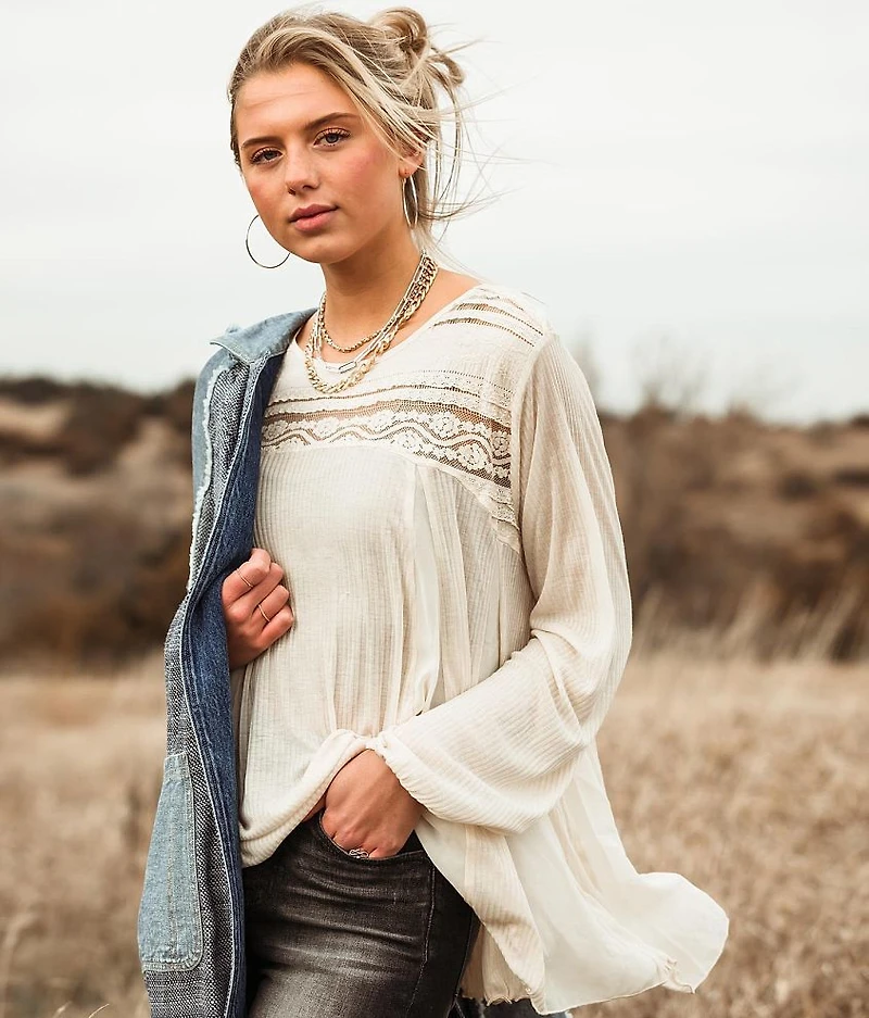 Pieced Vintage Lace Top