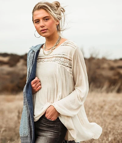 Pieced Vintage Lace Top