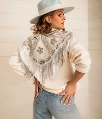 Sequin Fringe Pullover