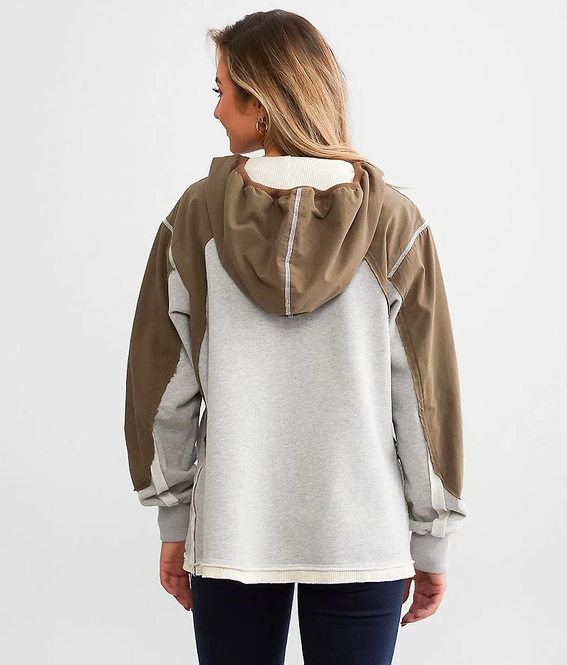 Quarter Zip Hooded Sweatshirt
