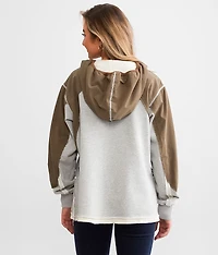 Quarter Zip Hooded Sweatshirt