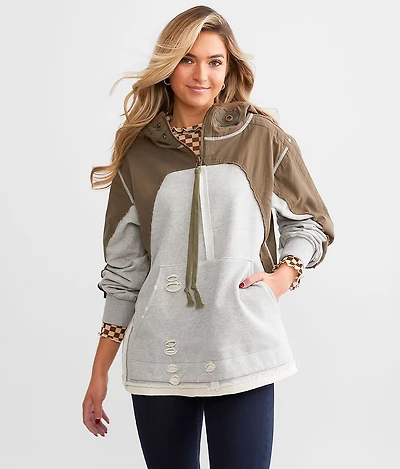 Quarter Zip Hooded Sweatshirt