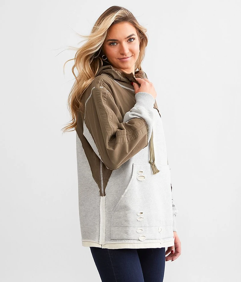 Quarter Zip Hooded Sweatshirt
