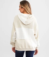 Pieced Hooded Sweatshirt