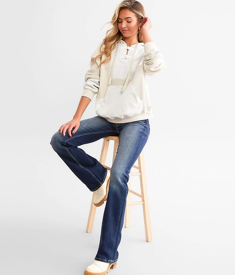 Pieced Hooded Sweatshirt