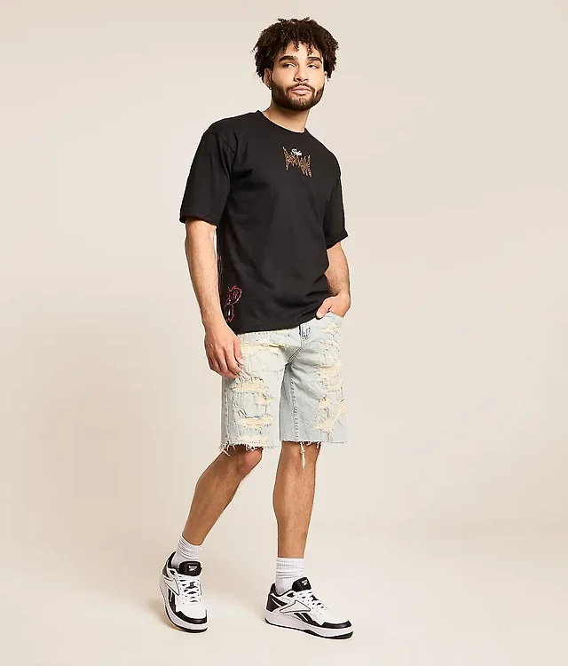 Destructed Stretch Short