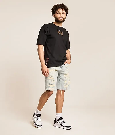 Destructed Stretch Short