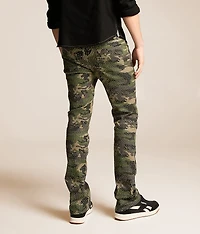 Rhinestone Camo Stacked Stretch Jean