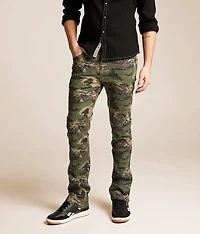 Rhinestone Camo Stacked Stretch Jean