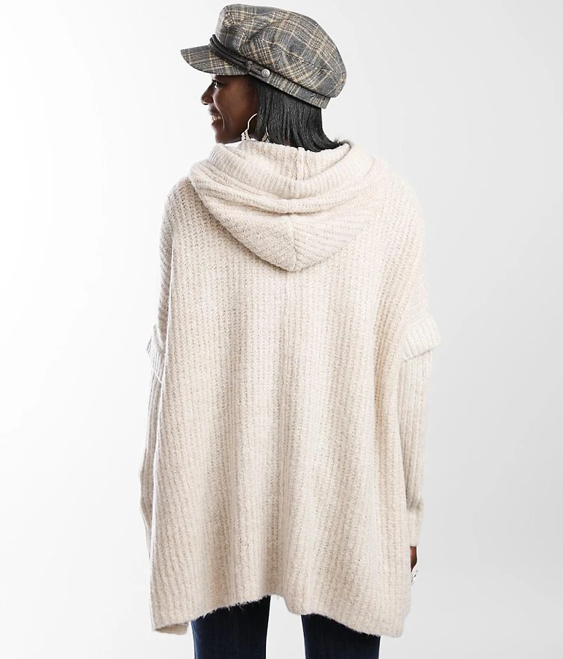Hooded Poncho Sweater