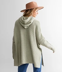 Hooded Poncho Sweater