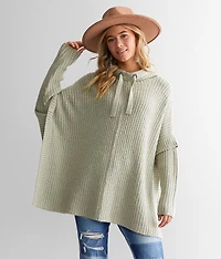 Hooded Poncho Sweater