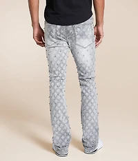 Rhinestone Stacked Boot Stretch Jean