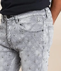 Rhinestone Stacked Boot Stretch Jean