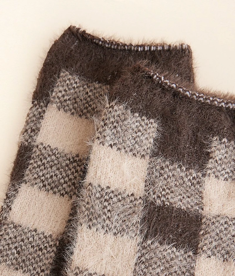 Eyelash Checkered Socks