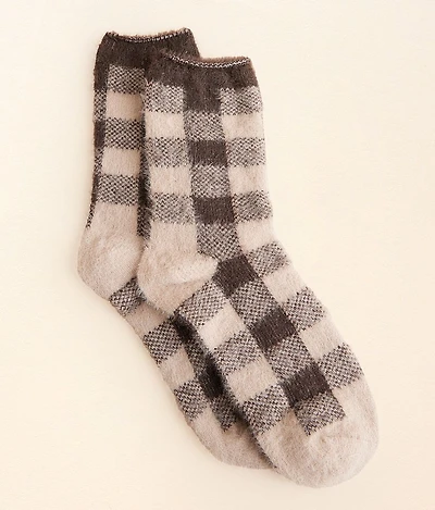 Eyelash Checkered Socks