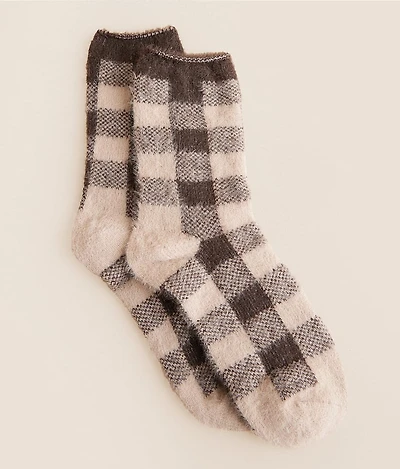 Eyelash Checkered Socks