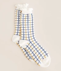 Plaid Boot Socks