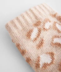 BKE Leopard Cozy Boot Socks