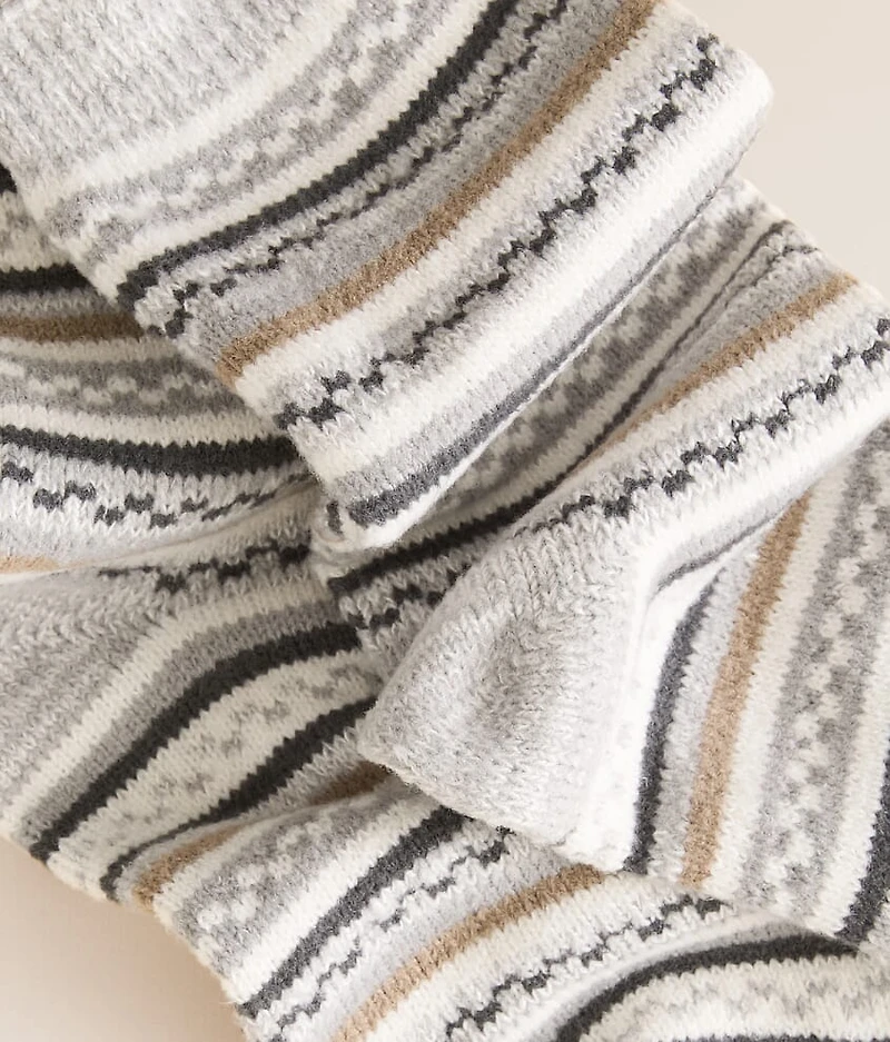 Striped Chenille Socks