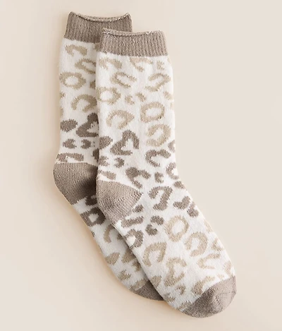BKE Leopard Crew Socks