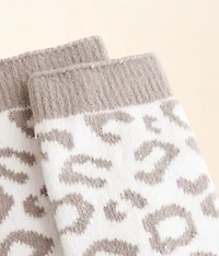 Leopard Chenille Socks