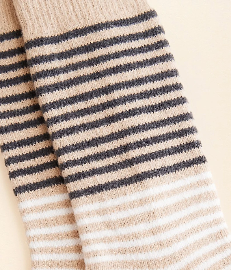 Striped Chenille Socks