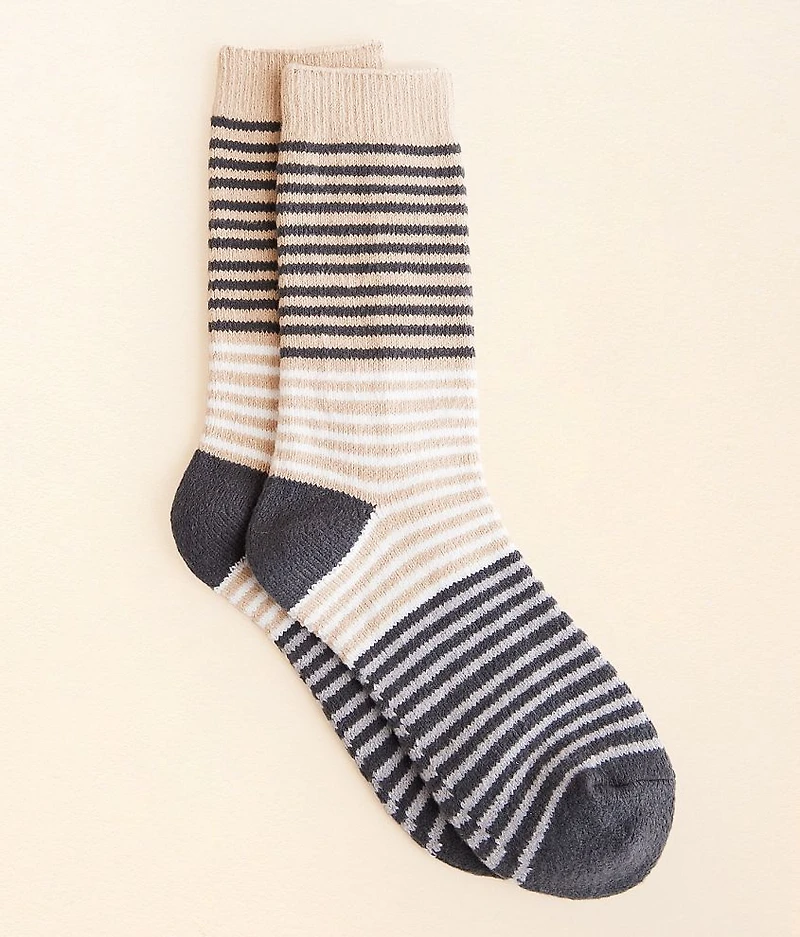 Striped Chenille Socks