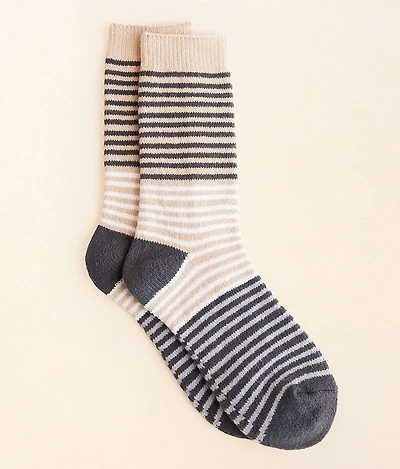 Striped Chenille Socks