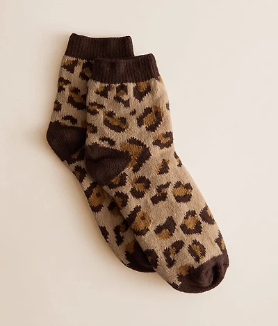 Leopard Quarter Socks