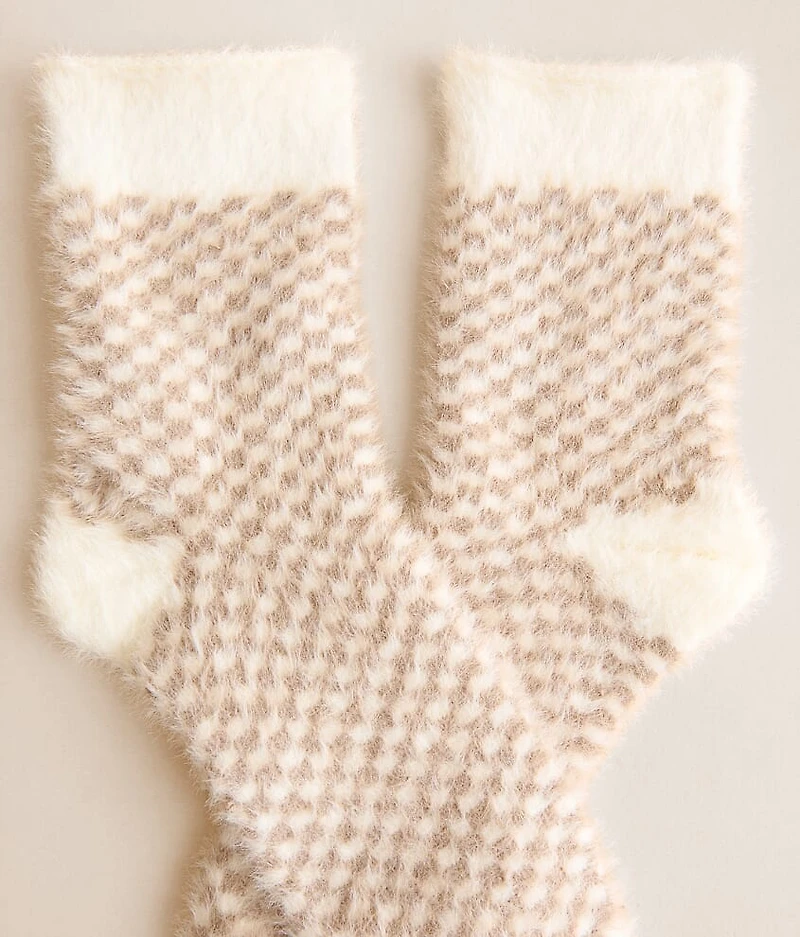 Eyelash Checkered Socks