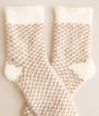 Eyelash Checkered Socks