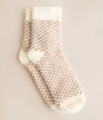 Eyelash Checkered Socks