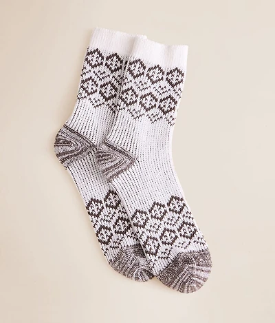 Patterned Crew Socks
