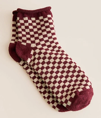 Checkered Quarter Socks