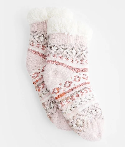 Chenille Eyelash Mix Slipper Socks