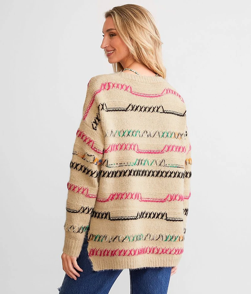 Multi Stitch Oversized Sweater