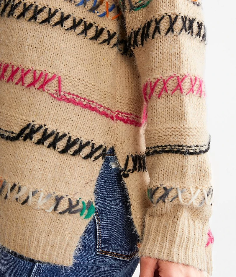 Multi Stitch Oversized Sweater