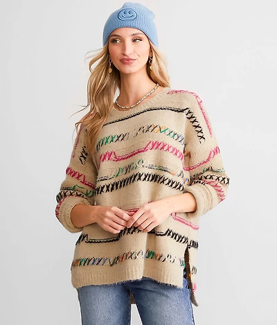 Multi Stitch Oversized Sweater