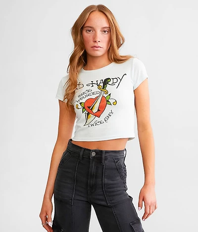 Twice Shy Cropped T-Shirt