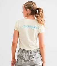 Rhinestone Butterflies Cropped Baby T-Shirt