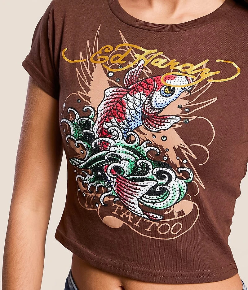 Koi Fish Cropped Baby T-Shirt