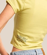 Skull Cowboy Baby Cropped T-Shirt