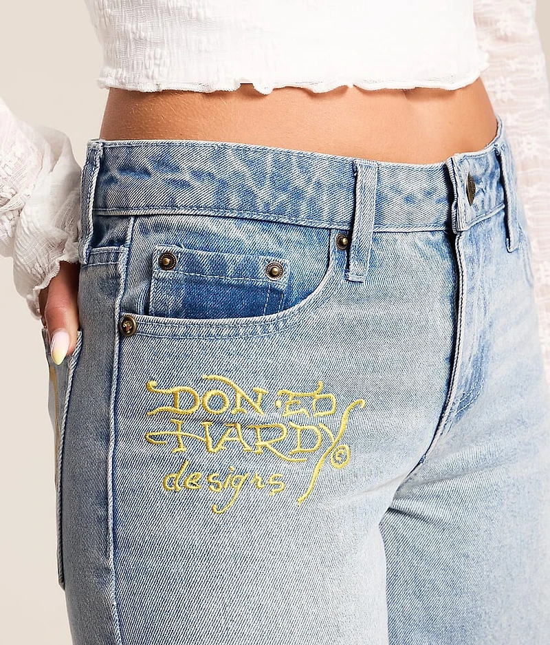 Rhinestone Baggy Wide Leg Jean