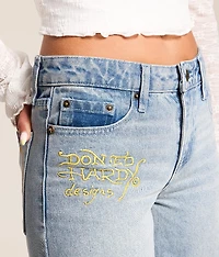 Rhinestone Baggy Wide Leg Jean