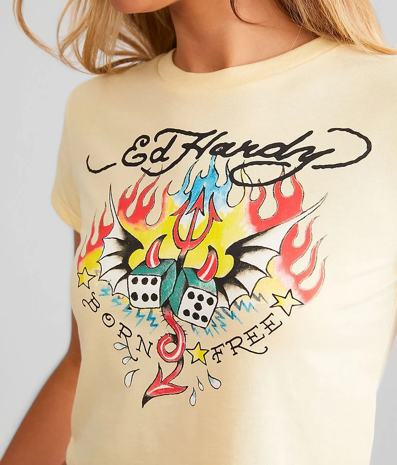Flying Dice Baby Cropped T-Shirt