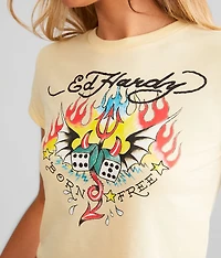 Flying Dice Baby Cropped T-Shirt